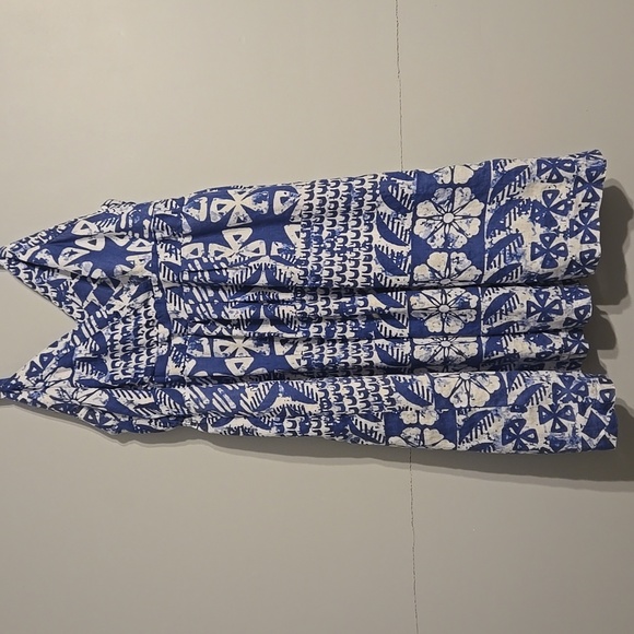 Merona Blue and White Floral Patterned Midi Dress, Size XL - Picture 1 of 7